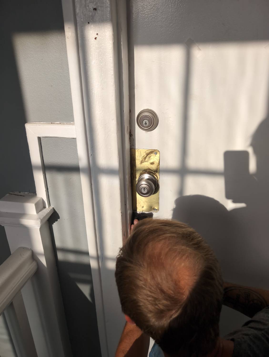 ARD Locksmith technician completing a residential unlocking service in Little Rock